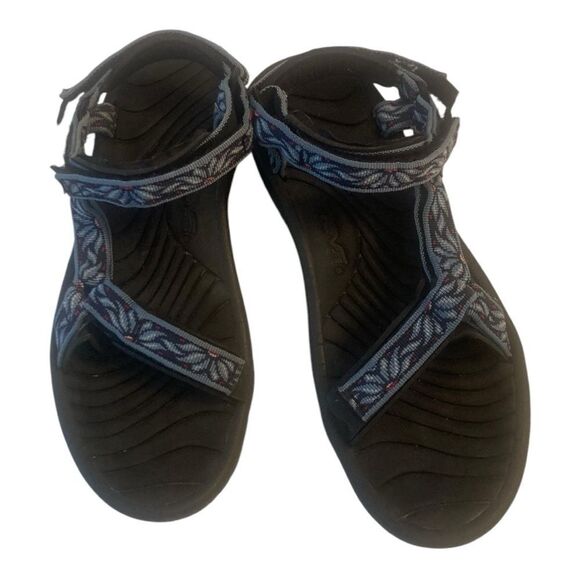 Teva Blue and Black Sandals - Picture 1 of 9